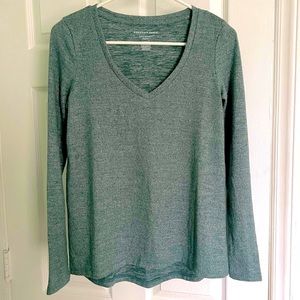 AEO SOFT & SEXY PLUSH LONG SLEEVE :: SIZE SMALL :: GREEN